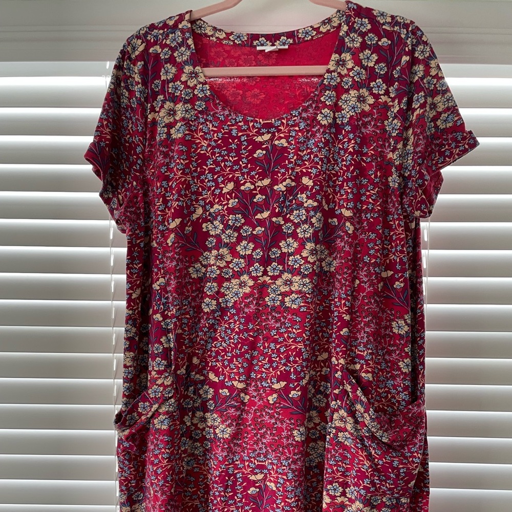 Jersey knit floral dress